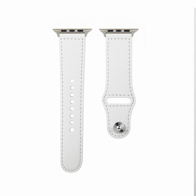 Kalebol Large Stud Buckle Leather Watch Band, For Apple Watch 46mm / 49mm / 45mm / 44mm, For Apple Watch 42mm / 41mm / 40mm / 38mm