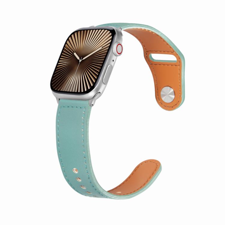 Kalebol Large Stud Buckle Leather Watch Band, For Apple Watch 46mm / 49mm / 45mm / 44mm, For Apple Watch 42mm / 41mm / 40mm / 38mm