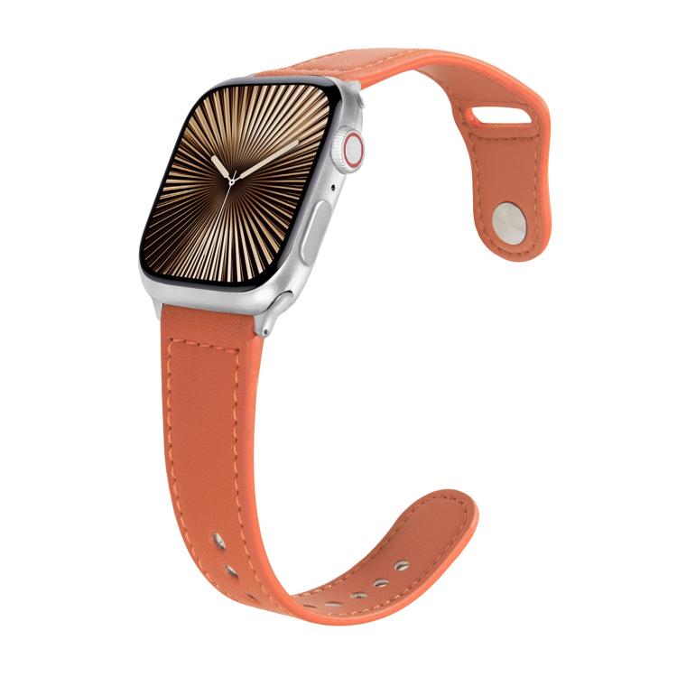 Kalebol Large Stud Buckle Leather Watch Band, For Apple Watch 46mm / 49mm / 45mm / 44mm, For Apple Watch 42mm / 41mm / 40mm / 38mm