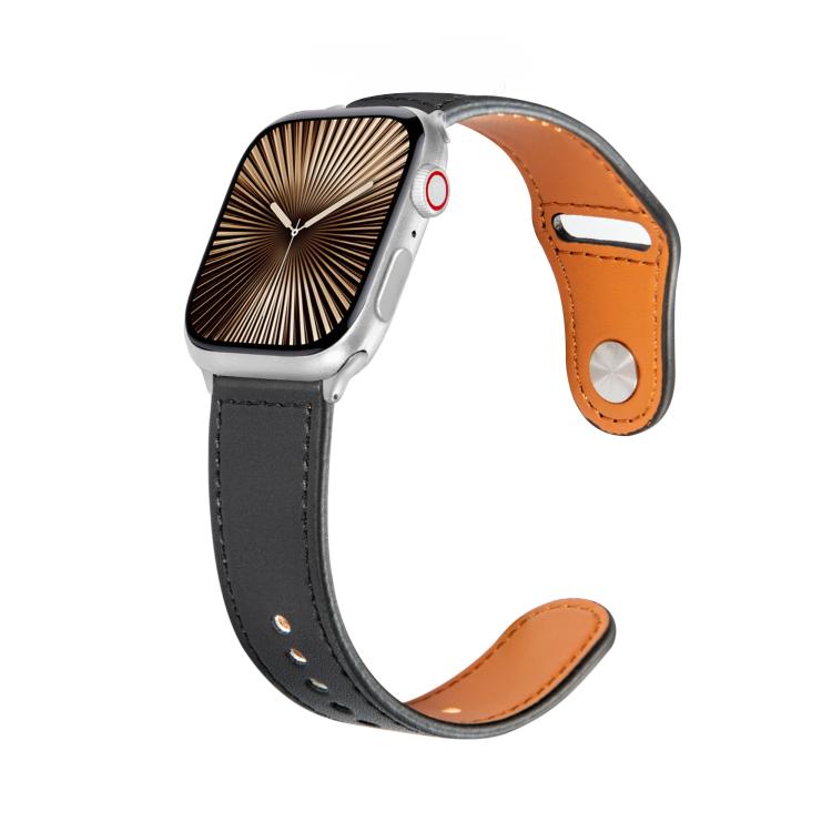 Kalebol Large Stud Buckle Leather Watch Band, For Apple Watch 46mm / 49mm / 45mm / 44mm, For Apple Watch 42mm / 41mm / 40mm / 38mm