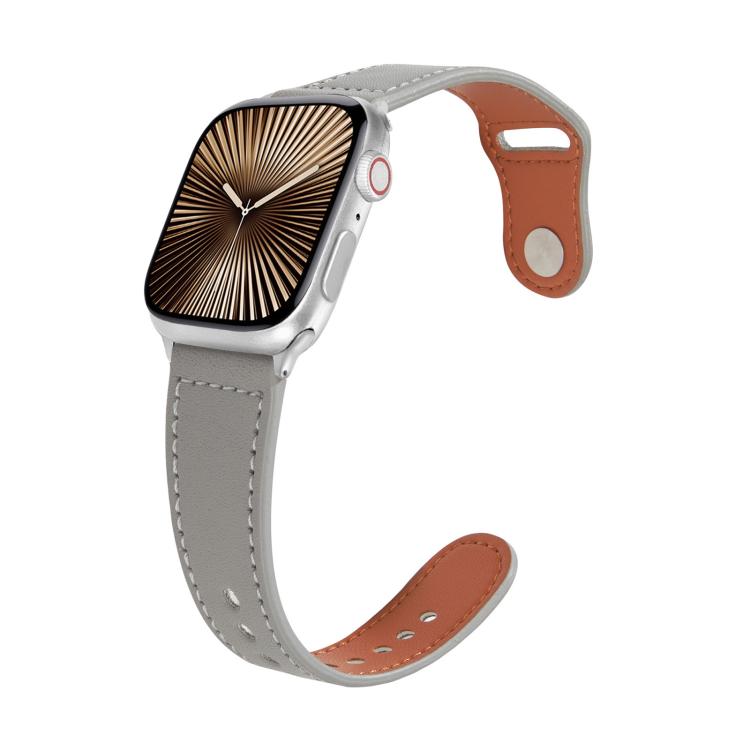 Kalebol Large Stud Buckle Leather Watch Band, For Apple Watch 46mm / 49mm / 45mm / 44mm, For Apple Watch 42mm / 41mm / 40mm / 38mm
