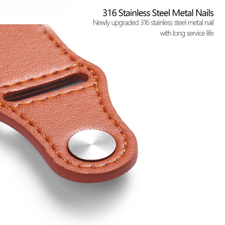 Kalebol Large Stud Buckle Leather Watch Band, For Apple Watch 46mm / 49mm / 45mm / 44mm, For Apple Watch 42mm / 41mm / 40mm / 38mm
