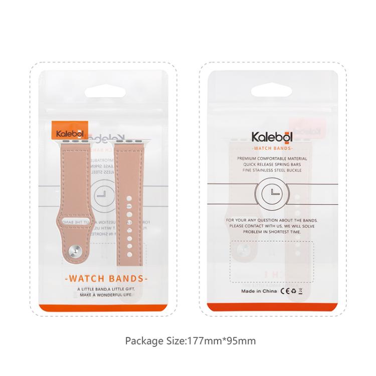 Kalebol Large Stud Buckle Leather Watch Band, For Apple Watch 46mm / 49mm / 45mm / 44mm, For Apple Watch 42mm / 41mm / 40mm / 38mm
