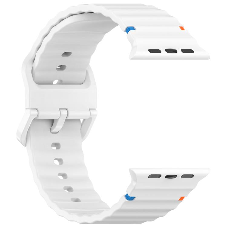 Kalebol Wavy Grain Stitched Silicone Watch Band, For Apple Watch 46mm / 49mm / 45mm / 44mm, For Apple Watch 42mm / 41mm / 40mm / 38mm