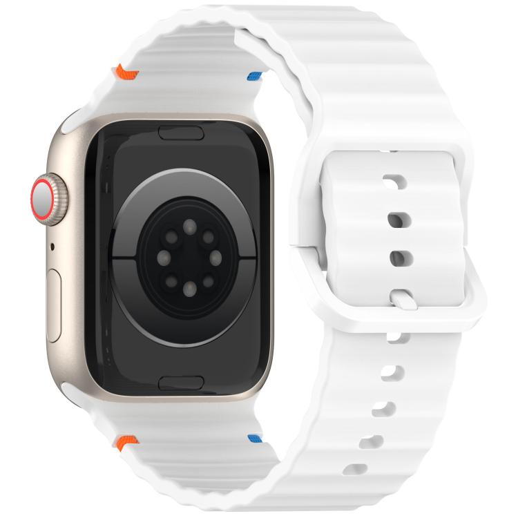 Kalebol Wavy Grain Stitched Silicone Watch Band, For Apple Watch 46mm / 49mm / 45mm / 44mm, For Apple Watch 42mm / 41mm / 40mm / 38mm