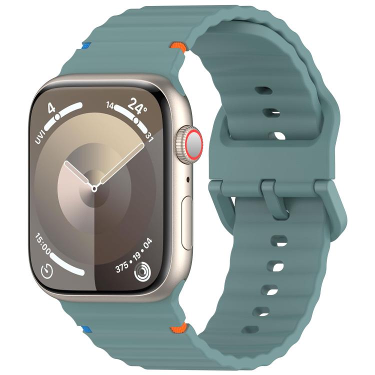 Kalebol Wavy Grain Stitched Silicone Watch Band, For Apple Watch 46mm / 49mm / 45mm / 44mm, For Apple Watch 42mm / 41mm / 40mm / 38mm