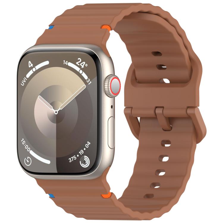 Kalebol Wavy Grain Stitched Silicone Watch Band, For Apple Watch 46mm / 49mm / 45mm / 44mm, For Apple Watch 42mm / 41mm / 40mm / 38mm