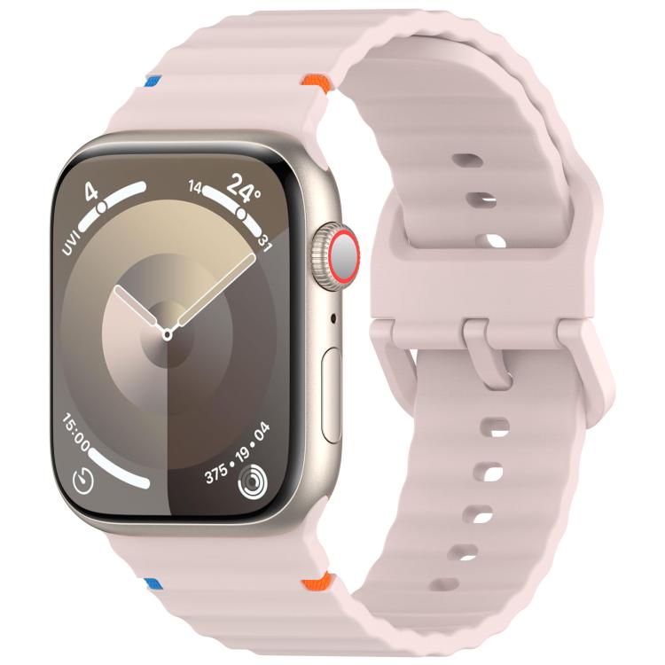 Kalebol Wavy Grain Stitched Silicone Watch Band, For Apple Watch 46mm / 49mm / 45mm / 44mm, For Apple Watch 42mm / 41mm / 40mm / 38mm