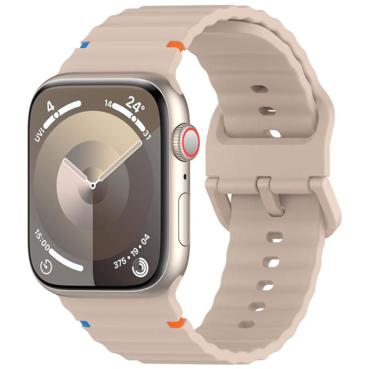 Kalebol Wavy Grain Stitched Silicone Watch Band, For Apple Watch 46mm / 49mm / 45mm / 44mm, For Apple Watch 42mm / 41mm / 40mm / 38mm
