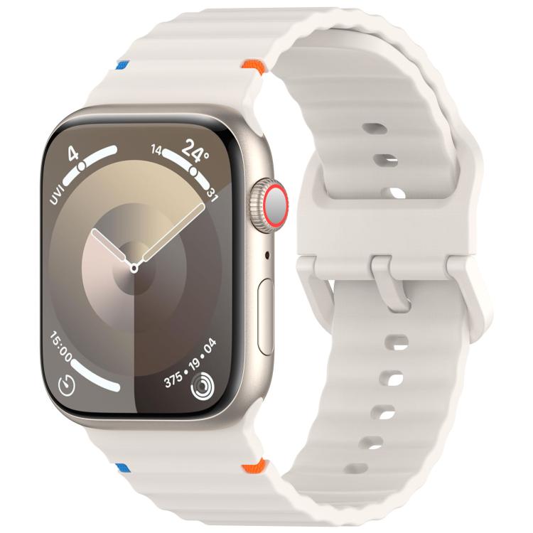 Kalebol Wavy Grain Stitched Silicone Watch Band, For Apple Watch 46mm / 49mm / 45mm / 44mm, For Apple Watch 42mm / 41mm / 40mm / 38mm