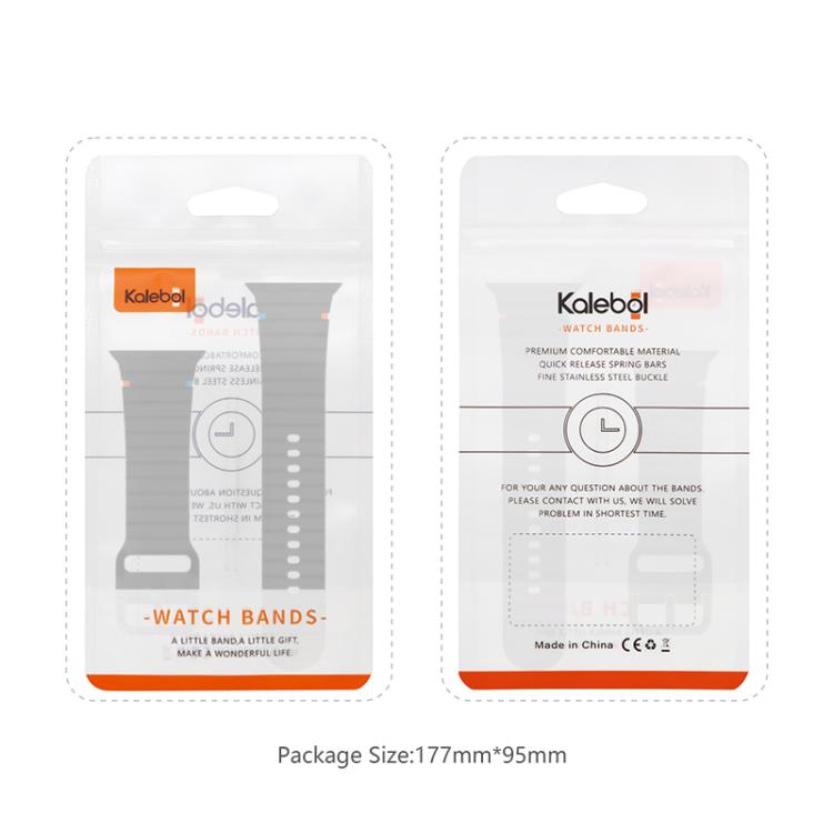 Kalebol Wavy Grain Stitched Silicone Watch Band, For Apple Watch 46mm / 49mm / 45mm / 44mm, For Apple Watch 42mm / 41mm / 40mm / 38mm