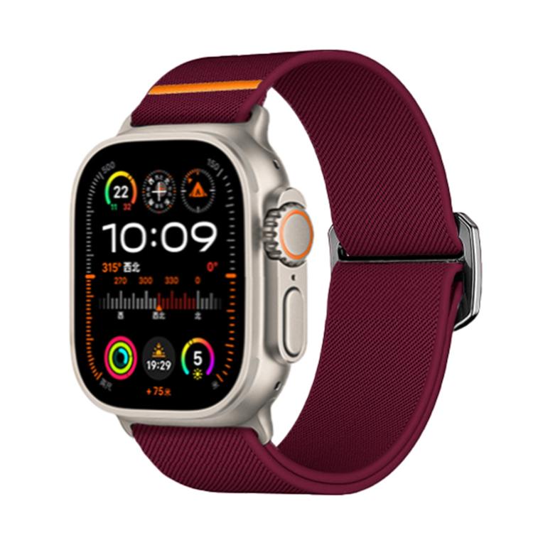 Kalebol Bull Bead Buckle Elastic Nylon Watch Band, For Apple Watch 46mm / 49mm / 45mm / 44mm, For Apple Watch 42mm / 41mm / 40mm / 38mm