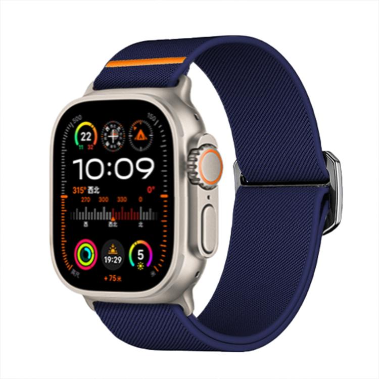 Kalebol Bull Bead Buckle Elastic Nylon Watch Band, For Apple Watch 46mm / 49mm / 45mm / 44mm, For Apple Watch 42mm / 41mm / 40mm / 38mm