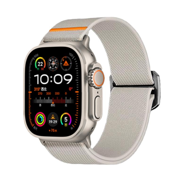 Kalebol Bull Bead Buckle Elastic Nylon Watch Band, For Apple Watch 46mm / 49mm / 45mm / 44mm, For Apple Watch 42mm / 41mm / 40mm / 38mm
