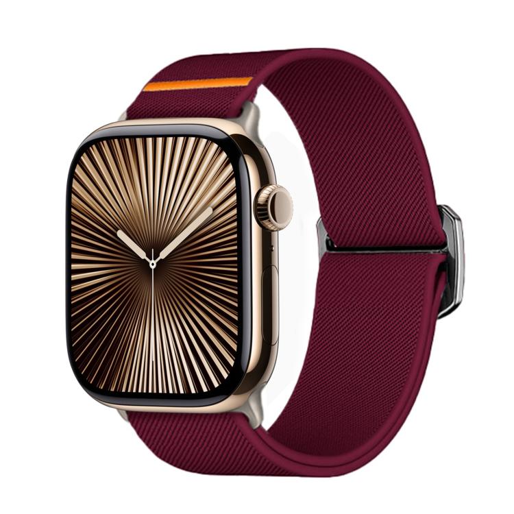 Kalebol Bull Bead Buckle Elastic Nylon Watch Band, For Apple Watch 46mm / 49mm / 45mm / 44mm, For Apple Watch 42mm / 41mm / 40mm / 38mm