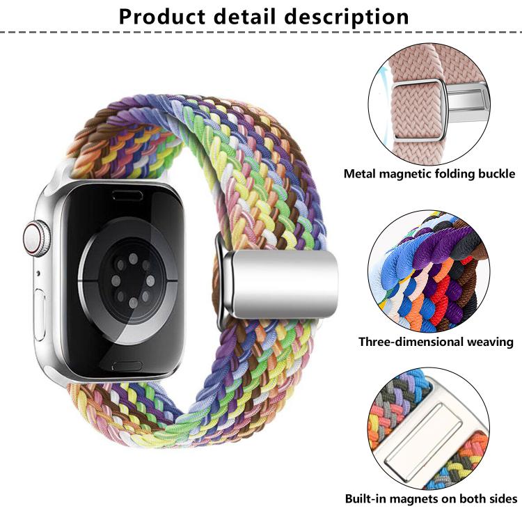 Kalebol Nylon Loop Magnetic Buckle Watch Band, For Apple Watch 46mm / 49mm / 45mm / 44mm
