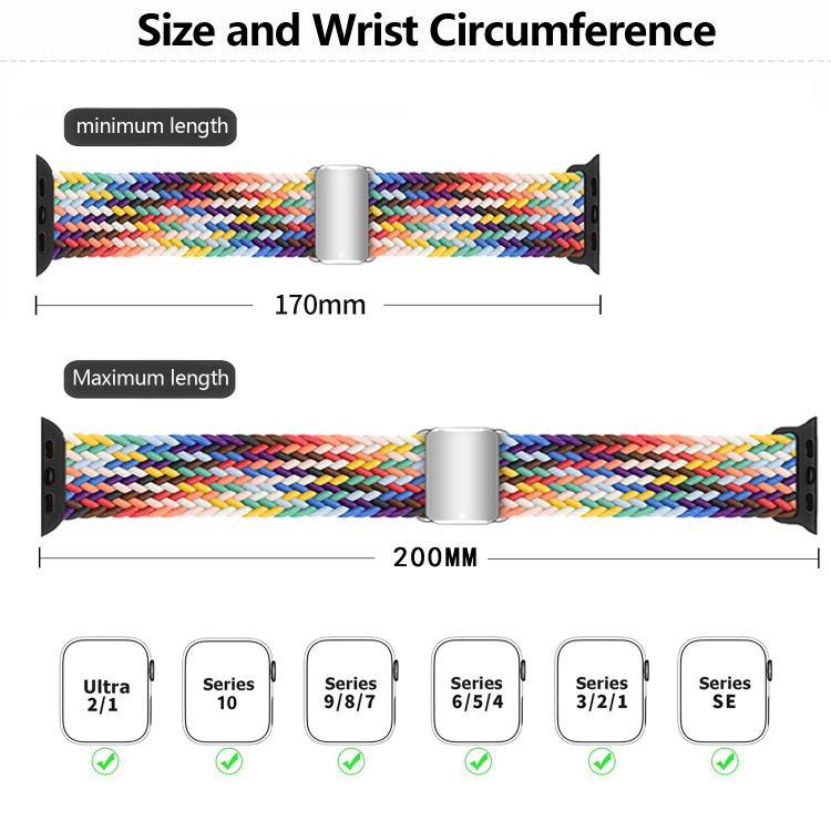 Kalebol Nylon Loop Magnetic Buckle Watch Band, For Apple Watch 46mm / 49mm / 45mm / 44mm