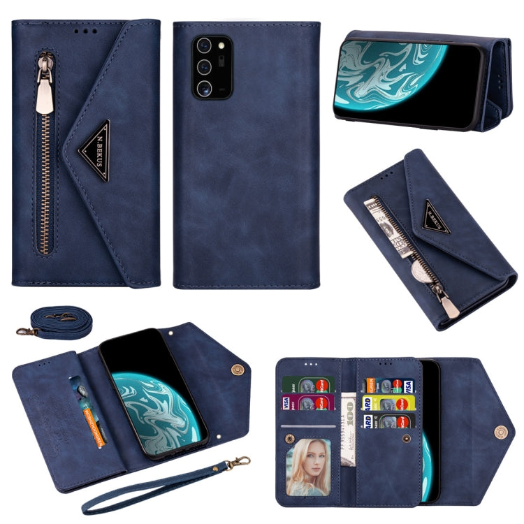 Skin Feel Zipper Horizontal Flip Leather Case with Holder & Card Slots & Photo Frame & Lanyard & Long Rope, For Samsung Galaxy Note20, For Samsung Galaxy Note20 Ultra, For Samsung Galaxy S20, For Samsung Galaxy S20+