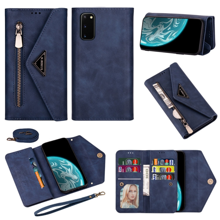 Skin Feel Zipper Horizontal Flip Leather Case with Holder & Card Slots & Photo Frame & Lanyard & Long Rope, For Samsung Galaxy Note20, For Samsung Galaxy Note20 Ultra, For Samsung Galaxy S20, For Samsung Galaxy S20+