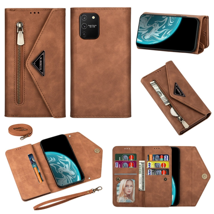 Skin Feel Zipper Horizontal Flip Leather Case with Holder & Card Slots & Photo Frame & Lanyard & Long Rope, For Samsung Galaxy S20 Ultra, For Samsung Galaxy Note10 Lite / A81 / M60s, For Samsung Galaxy S10 Lite / A91 / M80s, For Samsung Galaxy Note10