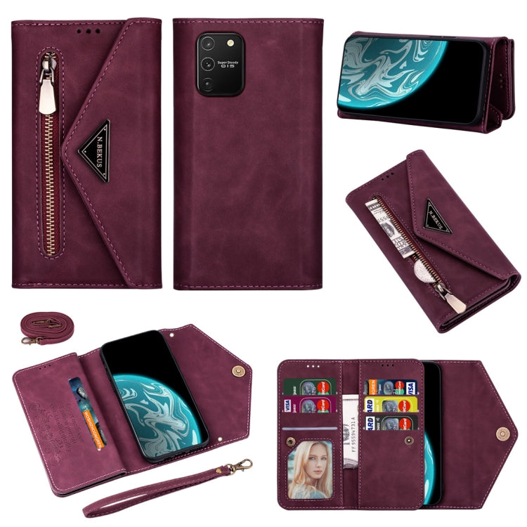 Skin Feel Zipper Horizontal Flip Leather Case with Holder & Card Slots & Photo Frame & Lanyard & Long Rope, For Samsung Galaxy S20 Ultra, For Samsung Galaxy Note10 Lite / A81 / M60s, For Samsung Galaxy S10 Lite / A91 / M80s, For Samsung Galaxy Note10