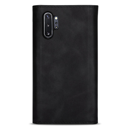 Galaxy S10+ leather case featuring multiple card slots and built-in photo frame display