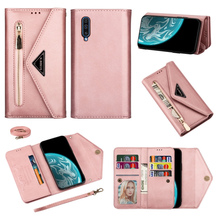 Skin Feel Zipper Horizontal Flip Leather Case with Holder & Card Slots & Photo Frame & Lanyard & Long Rope, For Samsung Galaxy A40, For Samsung Galaxy A50 / A50s / A30s, For Samsung Galaxy A70 / A70s