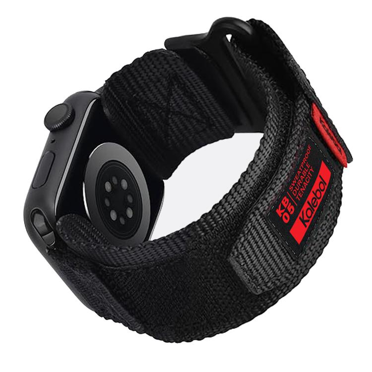 Kalebol Canvas Nylon Hook and Loop Watch Band, For Apple Watch 46mm / 49mm / 45mm / 44mm, For Apple Watch 42mm / 41mm / 40mm / 38mm