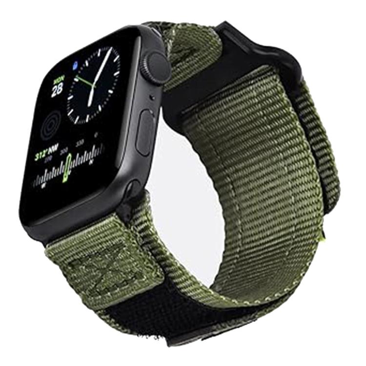 Kalebol Canvas Nylon Hook and Loop Watch Band, For Apple Watch 46mm / 49mm / 45mm / 44mm, For Apple Watch 42mm / 41mm / 40mm / 38mm