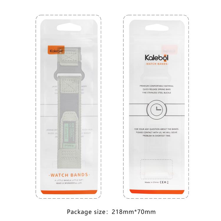 Kalebol Canvas Nylon Hook and Loop Watch Band, For Apple Watch 46mm / 49mm / 45mm / 44mm, For Apple Watch 42mm / 41mm / 40mm / 38mm