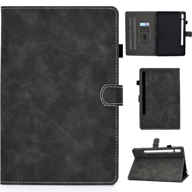 Cowhide Texture Horizontal Flip Leather Case with Holder & Card Slots & Sleep / Wake-up Function, For Samsung Galaxy Tab S8 / Galaxy Tab S7 T870