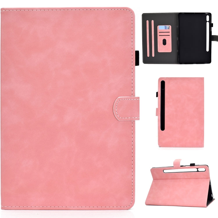 Cowhide Texture Horizontal Flip Leather Case with Holder & Card Slots & Sleep / Wake-up Function, For Samsung Galaxy Tab S8 / Galaxy Tab S7 T870