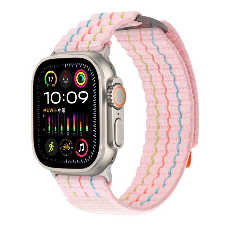 Kalebol  Dual-section Sports Nylon Loop Watch Band, For Apple Watch 46mm / 49mm / 45mm / 44mm, For Apple Watch 42mm / 41mm / 40mm / 38mm