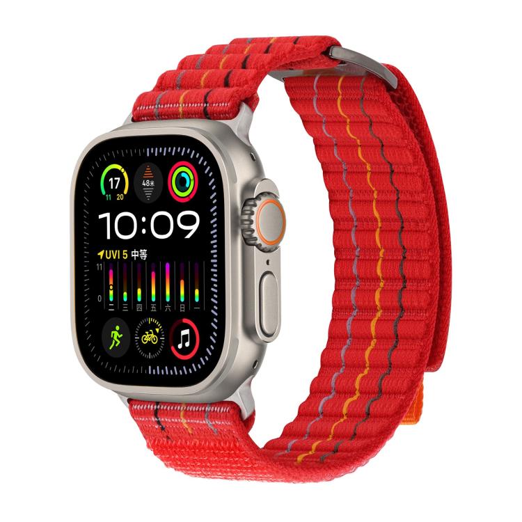 Kalebol  Dual-section Sports Nylon Loop Watch Band, For Apple Watch 46mm / 49mm / 45mm / 44mm, For Apple Watch 42mm / 41mm / 40mm / 38mm