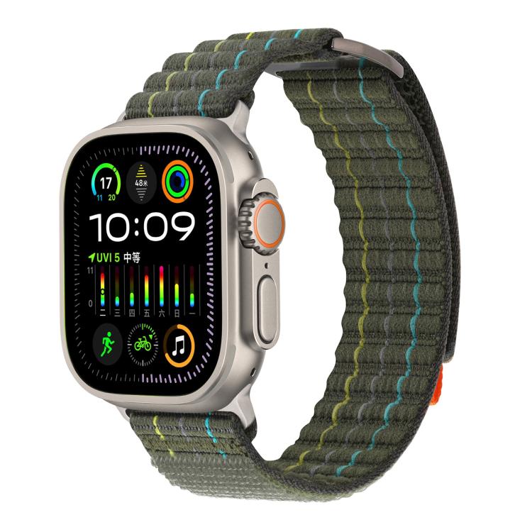 Kalebol  Dual-section Sports Nylon Loop Watch Band, For Apple Watch 46mm / 49mm / 45mm / 44mm, For Apple Watch 42mm / 41mm / 40mm / 38mm