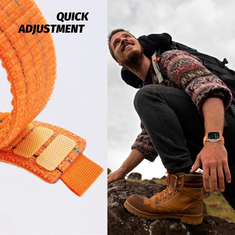 Kalebol  Dual-section Sports Nylon Loop Watch Band, For Apple Watch 46mm / 49mm / 45mm / 44mm, For Apple Watch 42mm / 41mm / 40mm / 38mm