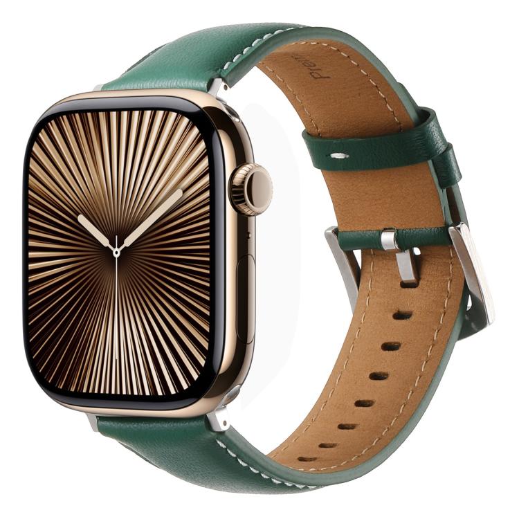 Kalebol Plain Genuine Leather Watch Band, For Apple Watch 46mm / 49mm / 45mm / 44mm, For Apple Watch 42mm / 41mm / 40mm / 38mm