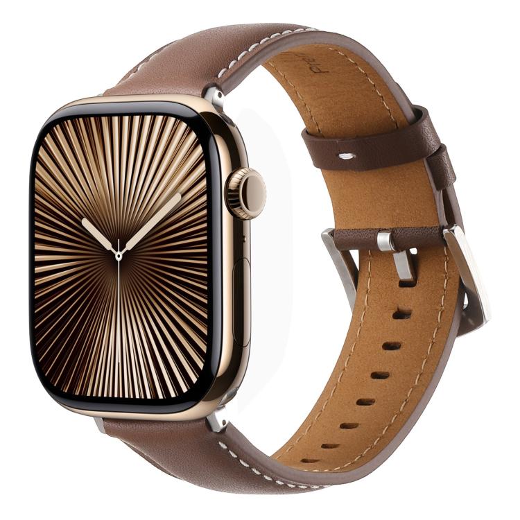 Kalebol Plain Genuine Leather Watch Band