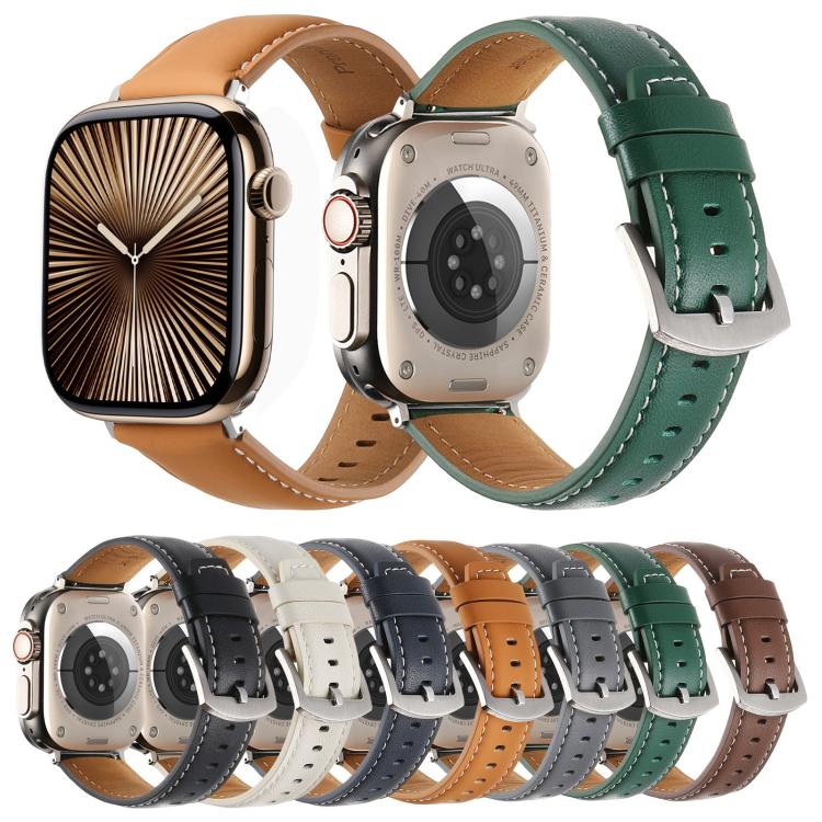 Kalebol Plain Genuine Leather Watch Band