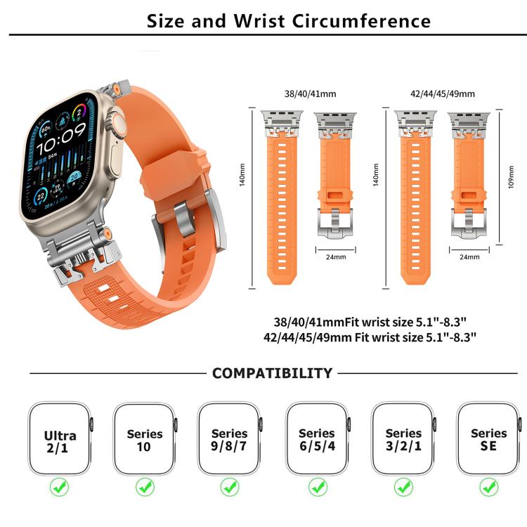 Kalebol Armor TPU Watch Band, For Apple Watch 46mm / 49mm / 45mm / 44mm, For Apple Watch 42mm / 41mm / 40mm / 38mm