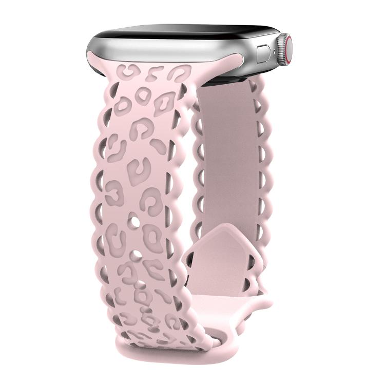 Lace Laser Engraved Leopard Silicone Watch Band, For Apple Watch 46mm / 49mm / 45mm / 44mm, For Apple Watch 42mm / 41mm / 40mm / 38mm