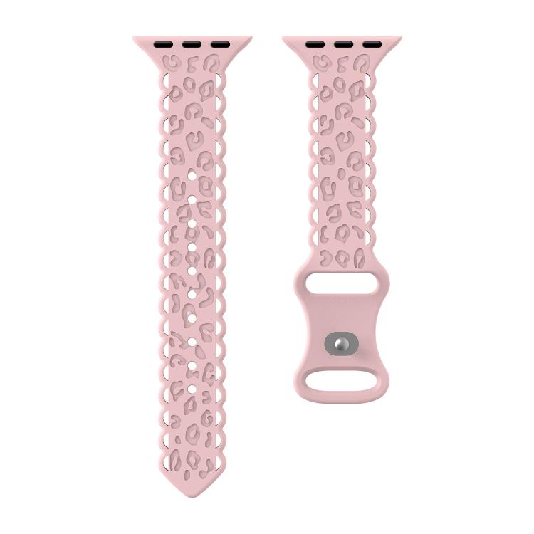 Lace Laser Engraved Leopard Silicone Watch Band, For Apple Watch 46mm / 49mm / 45mm / 44mm, For Apple Watch 42mm / 41mm / 40mm / 38mm