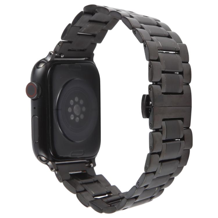 Butterfly Buckle New Five Beads Stainless Steel Watch Band, For Apple Watch 46mm / 49mm / 45mm / 44mm, For Apple Watch 42mm / 41mm / 40mm / 38mm