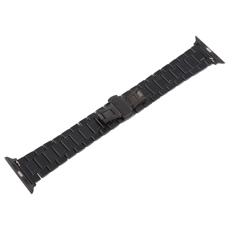 Butterfly Buckle New Five Beads Stainless Steel Watch Band, For Apple Watch 46mm / 49mm / 45mm / 44mm, For Apple Watch 42mm / 41mm / 40mm / 38mm
