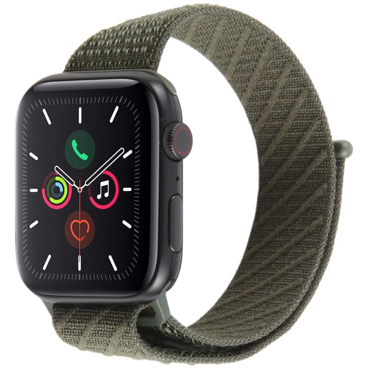Twill Nylon Loop Hook and Loop Fastener Watch Band, For Apple Watch 46mm / 49mm / 45mm / 44mm, For Apple Watch 42mm / 41mm / 40mm / 38mm