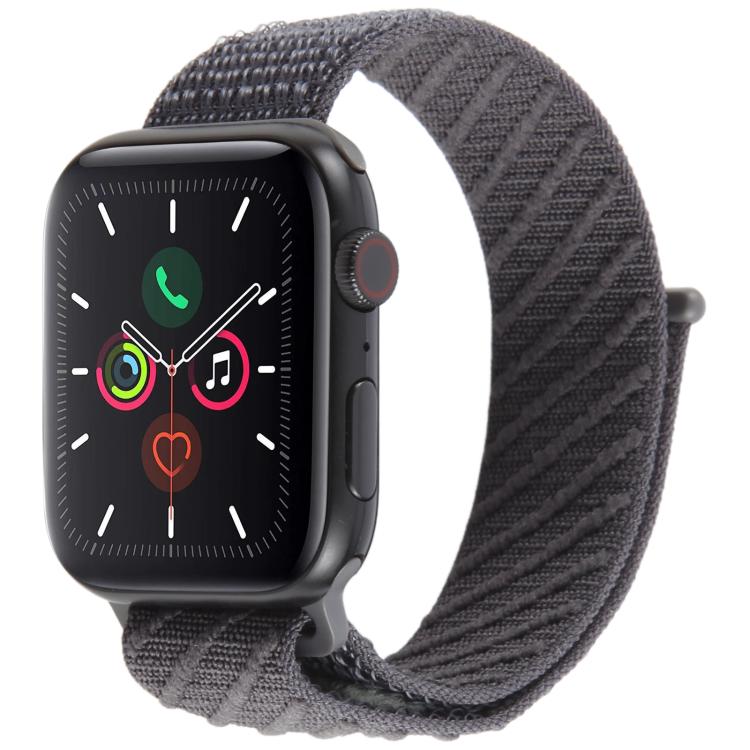 Twill Nylon Loop Hook and Loop Fastener Watch Band, For Apple Watch 46mm / 49mm / 45mm / 44mm, For Apple Watch 42mm / 41mm / 40mm / 38mm