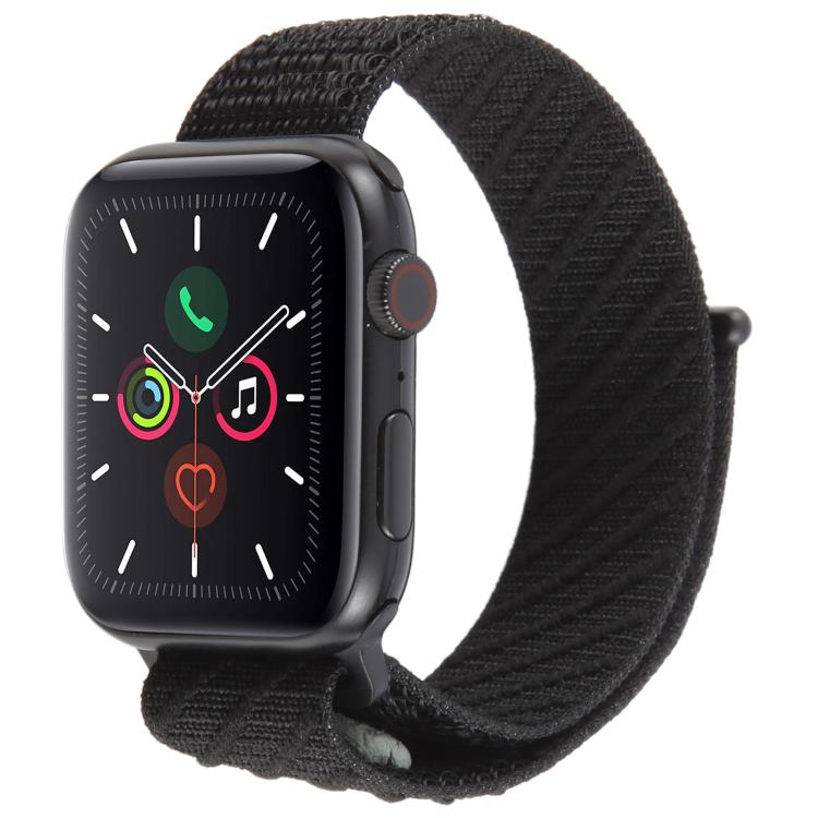 Twill Nylon Loop Hook and Loop Fastener Watch Band, For Apple Watch 46mm / 49mm / 45mm / 44mm, For Apple Watch 42mm / 41mm / 40mm / 38mm