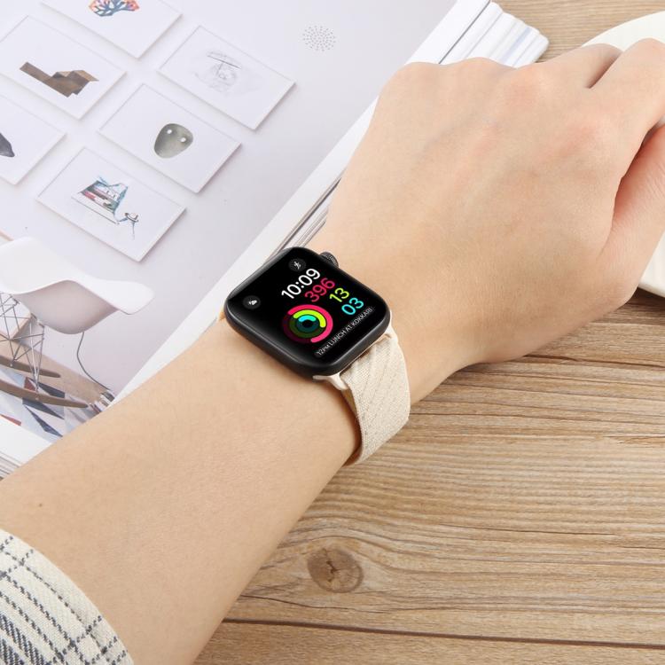 Twill Nylon Loop Hook and Loop Fastener Watch Band, For Apple Watch 46mm / 49mm / 45mm / 44mm, For Apple Watch 42mm / 41mm / 40mm / 38mm