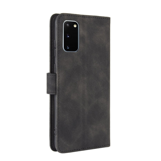 Solid color magnetic flip cover for Samsung Galaxy S20 Ultra featuring card storage