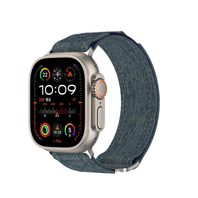 Kalebol Canvas Pattern Nylon Loop Strap, For Apple Watch 46mm / 49mm / 45mm / 44mm, For Apple Watch 42mm / 41mm / 40mm / 38mm